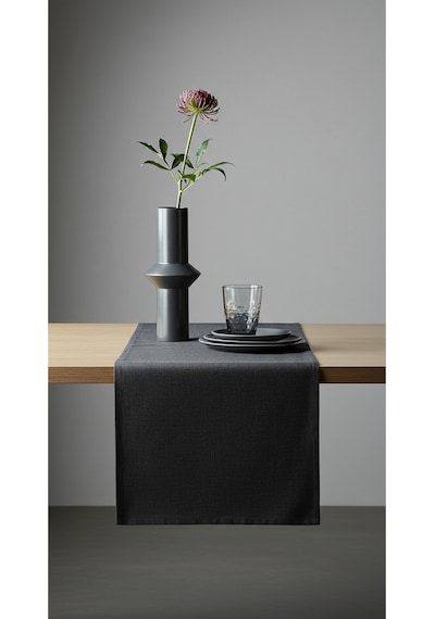 Yunusoğlu Home Gri Şık Masa Runnerı 50x150 Cm Modern Ve Zarif Masa Örtüsü Runner Gri