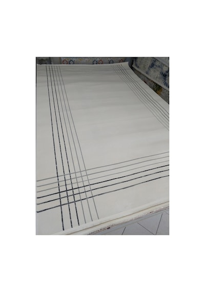 Black Serisi 200x290 6m2 Akrilik Dokuma Halı Siyah Krem