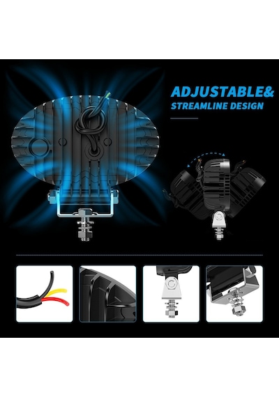 Off Road Sis Farı 5,5 İnç Selamlamalı Çakar İkaz Gündüz Led 2 Mod Projektör Çalışma Lambası 12/24 V