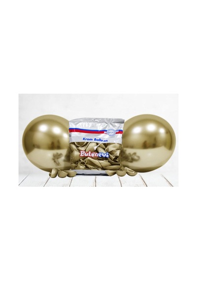 12 Inç Standart Boy Krom Balon 10 Adet Gold A