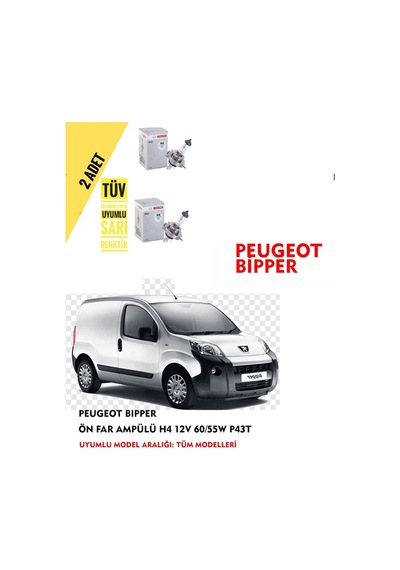 Peugeot Bipper Ön Far Ampül Takımı 2 Adet