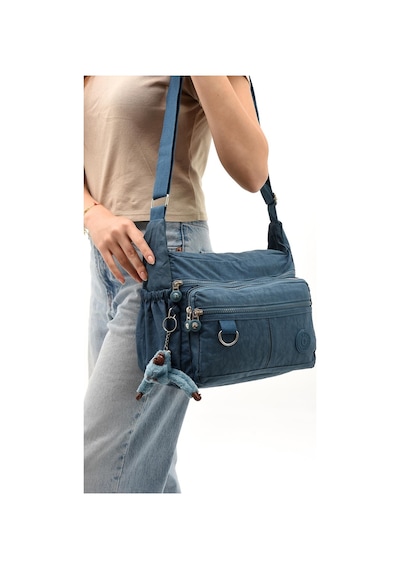 Çapraz Askılı Ultra Hafif Çok Cepli Bayan Omuz Çantası Mavi Model: 571-6d - Mavi