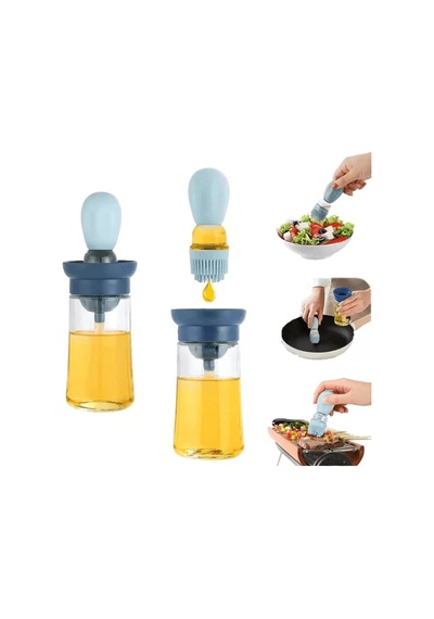 Cam Hazneli Silikon Yağ & Sos & Yumurta Fırçası 300 Ml Siyah Diğer
