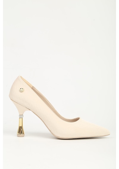 Pierre Cardin Pc - 55017 Kadın 9 Cm Topuklu Abiye Ayakkabı Krem