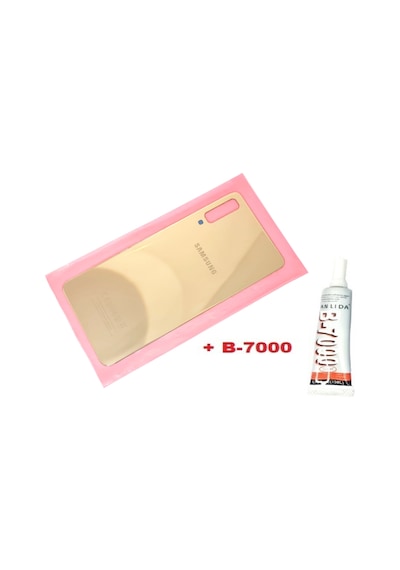 Tkgz Samsung Galaxy Uyumlu A7 A750 Arka Pil Batarya Kapağı Cam+b-7000 Gold
