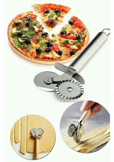 Mithra Life Çift Başlıklı Paslanmaz Çelik Pizza Mantı Hamur Kesme Bıçağı Mıt1112 Diğer