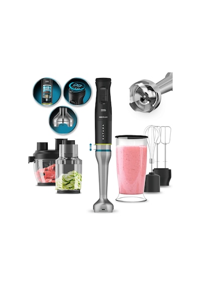 Cecotec Katana 15 Totaldestroy 1500 W Full B Screen Blender Seti Gri - Siyah