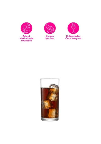 Lav Liberty Cam Meşrubat Bardağı 6'lı 295 ml (Limonata Bardağı )