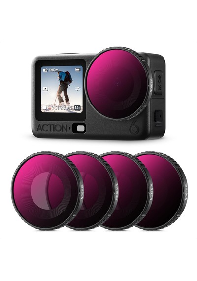 K&f Concept Djı Osmo Action 6 Uyumlu Filtre Seti /nd8/pl Nd16/pl Nd32/pl Nd64/pl Vidalı