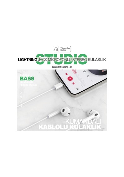 Lightning Kulak İçi Kulaklık, Silikon Konforu, Beyaz