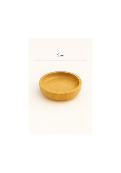 Bambu Yuvarlak 4 Adet Çerezlik Kase 9 Cm Vivatti Kahverengi