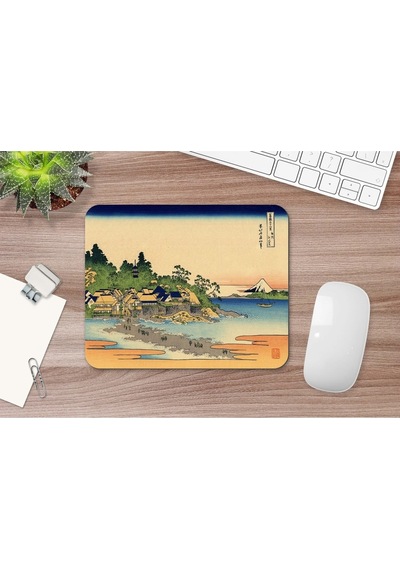Hokusai Enoshima In The Sagami Province 17 X 21 Cm Mouse Pad Mousepad