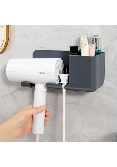 Sn-27125 Banyo Rafı Sabunluk Diş Fırçası Saç Kurutma Makinesi Beyaz