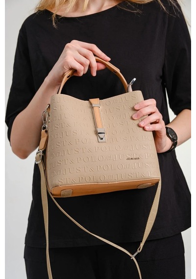 Just Polo Günlük Kombinlere Uygun Kadın El Ve Omuz Çantası 6011mh Yeni Vizon 30901478