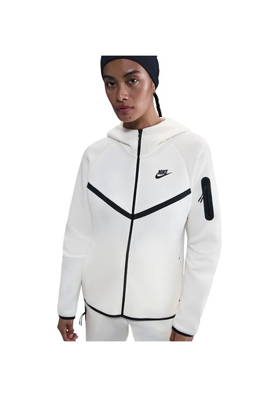 Nike Tech Fleece Windrunner Hoodie Beyaz Kadın Sweatshirt Hv6747-133
