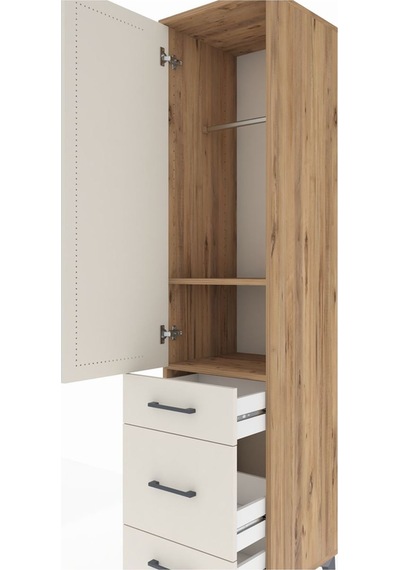 Hyperion Dolap 2 Raflı 3 Çekmeceli Tek Askılı 44x44x195 Çam-a... Çam Hyperion Dolap 2 Raflı 3 Çekmeceli Tek Askılı 44x44x195 Çam-a... Çam