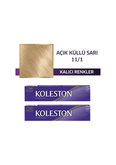 Wella Koleston Single Saç Boyası 11.1 Açık Küllü Sarı 2'li