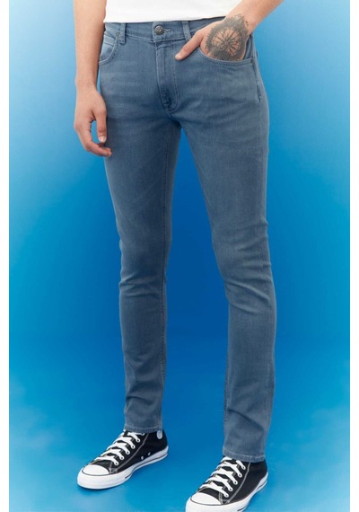 Lee Erkek Luke Slim Fit Düşük Bel Denim Esnek Jean Pantolon 672L7 Mavi