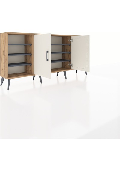 Arges Konsol 9 Raflı 2 Kapaklı 176x30x83 Çam-aytaşı/antrasit Aytaşı/antrasit Arges Konsol 9 Raflı 2 Kapaklı 176x30x83 Çam-aytaşı/antrasit Aytaşı/antrasit