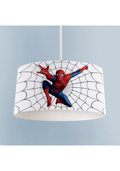 Mekta Home Bebek Ve Çocuk Odası Ağ Ve Spiderman Desenli Avize Renkli