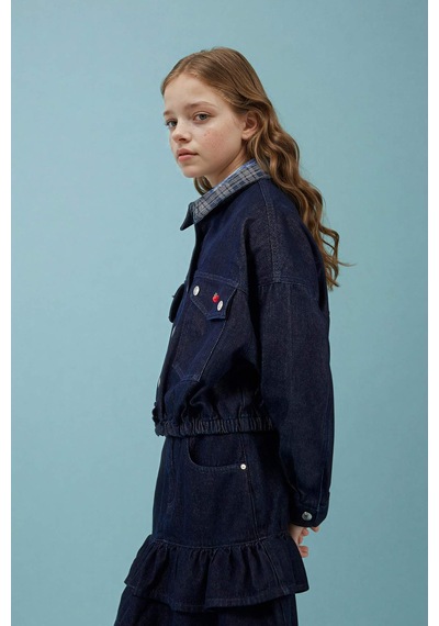 Defacto Denim Ceket Kız Çocuk H2269a826spnm28 Mavi-nm28