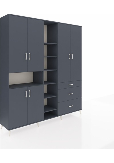 Hyperion Dolap 13 Raflı 3 Çekmeceli 6 Kapaklı 220x44x243 Antrasit-antrasit/antrasit Antrasıt/antrasıt - Antrasıt Hyperion Dolap 13 Raflı 3 Çekmeceli 6 Kapaklı 220x44x243 Antrasit-antrasit/antrasit Antrasıt/antrasıt - Antrasıt