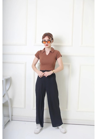 Sierna Kadın Kışlık Kalın Fitilli Kaşkorse Pijama Altı Eşofman Altı Cepsiz Siyah Srn-004229