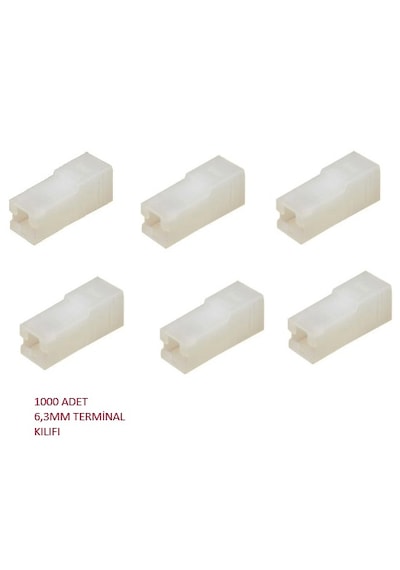 Terminal Soket Kılıfı Plastik 6,3mm 1000 Li 1