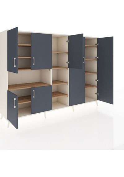 Hyperion Dolap 13 Raflı 7 Kapaklı 220x44x163 Aytaşı-antrasit/çam Aytaşı-antrasit/çam Hyperion Dolap 13 Raflı 7 Kapaklı 220x44x163 Aytaşı-antrasit/çam Aytaşı-antrasit/çam