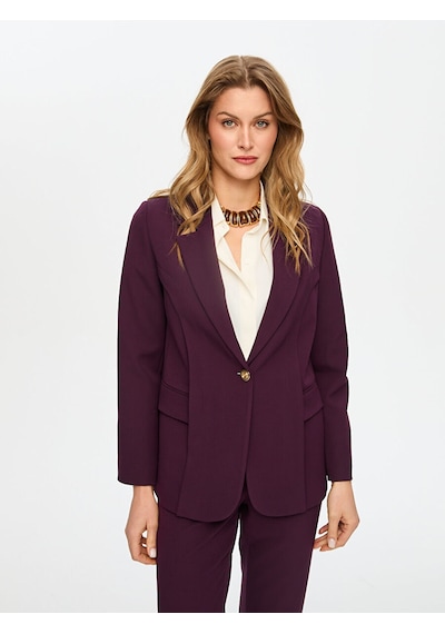 Faik Sönmez Gold Düğmeli Şık Blazer Ceket S26ckt018 Us26ckt018203 Koyu Mürdüm