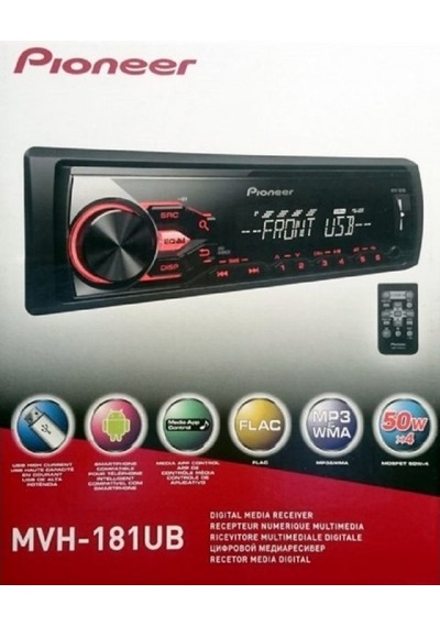Pıoneer Mvh-181ub Oto Teyp Usb Kumanda Radyo Aux App Kontrol Çıkarılabilir Başlık Digicom Garantili