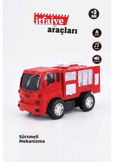 Sürtmeli Askeri Ve İtfaiye Araçları 5 Farklı Model +3 Yaş 1 Adet