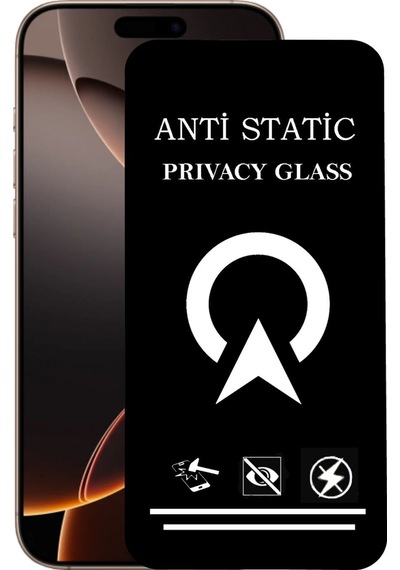 Apple Uyumlu   iPhone 16 Pro Max Tam Kaplayan Anti Statik Görünmez Safir Ekran Koruyucu Hayalet Cam