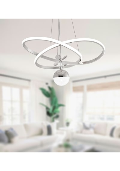 Tt310-1tpl-kr Tt Ayd.trio Krom Kaplama Tek Toplu 3 Renk Led Avize Krom