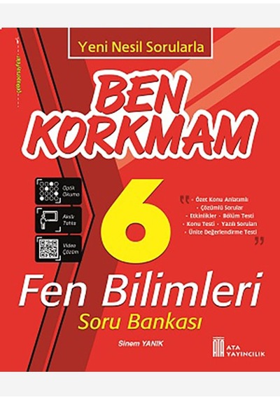 Ata Yayıncılık 6. Sınıf Ben Korkmam Fen Bilimleri Soru Bankası