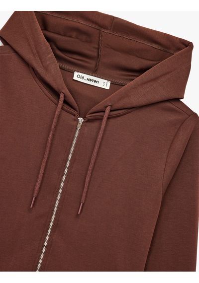 Koton Kapüşonlu Fermuarlı Uzun Kollu Modal Karışımlı Crop Sweatshirt Kahverengi 6wal10332ık Kahve Koton Kapüşonlu Fermuarlı Uzun Kollu Modal Karışımlı Crop Sweatshirt Kahverengi 6wal10332ık Kahve