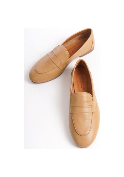 Mubiano Hakiki Deri Collection Kadın Loafer & Babet Camel -mcmng12103-cml Camel