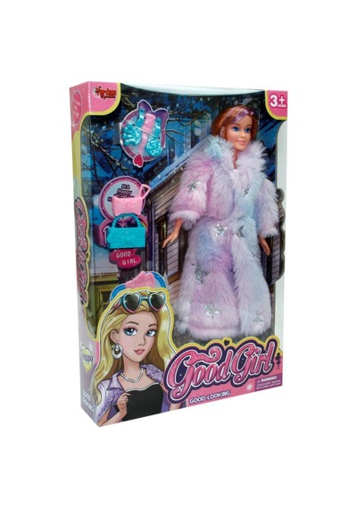 Kürklü Moda Bebeği 29 Cm - Şık Kürklü Ve Aksesuarlı Oyuncak Bebek Seti Y