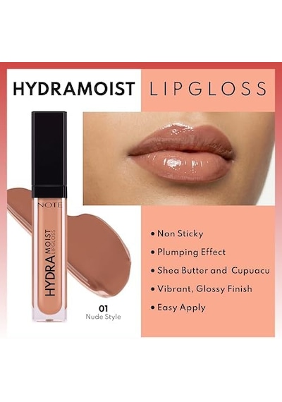Hydramoist Lipgloss 01 Nude Style Nemlendirici Dudak Parlatıcısı, Nude 0