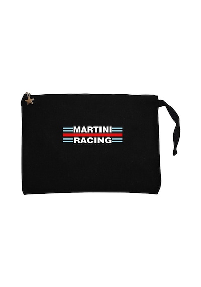 Martini Racing Siyah Clutch Astarlı Cüzdan / El Çantası Siyah