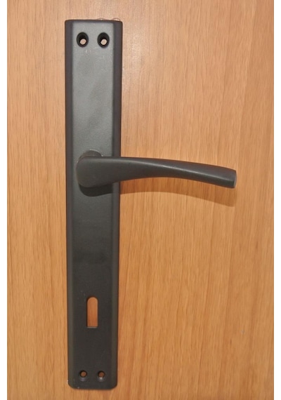 Burgaz Mat Siyah Aynalı Kapı Kolu