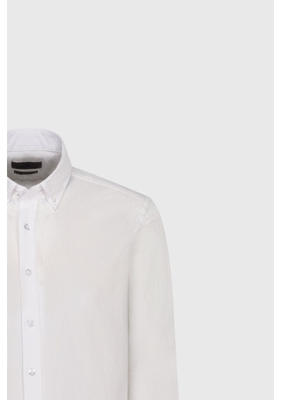 Ac&Co / Altınyıldız Classics Erkek Beyaz Slim Fit Dar Kesim Düğmeli Yaka %100 Pamuk Gömlek Beyaz Ac&Co / Altınyıldız Classics Erkek Beyaz Slim Fit Dar Kesim Düğmeli Yaka %100 Pamuk Gömlek Beyaz