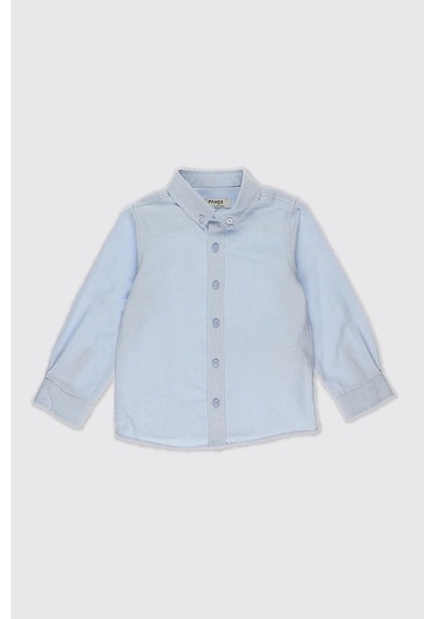 Erkek Bebek Basic Mavi Oxford Gömlek 636109