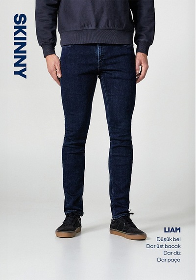Jack & Jones Erkek Liam 773 Skinny Fit Jean 12237365 Black Denim Siyah - Mavi