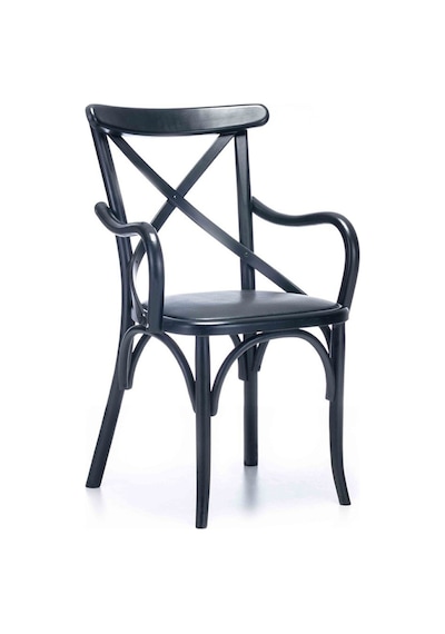 Gazzini Kolçaklı Thonet Sandalye Siyah