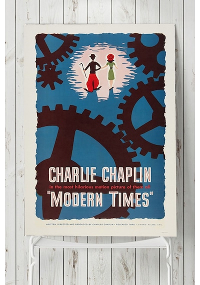 Modern Times-asri Zamanlar Charlie Chaplin Film Afişi Poster