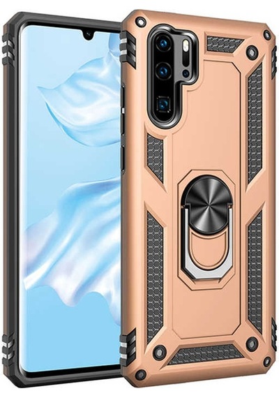 Huawei P30 Pro Kılıf Tank Zırh Yüzüklü Mıknatıslı Standlı Kapak Vega