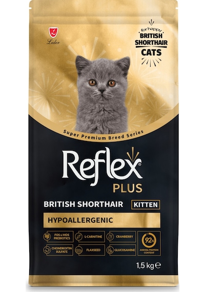 Reflex Plus British Shorthair Hipoalerjenik Yavru Kedi Maması 1,5 Kg