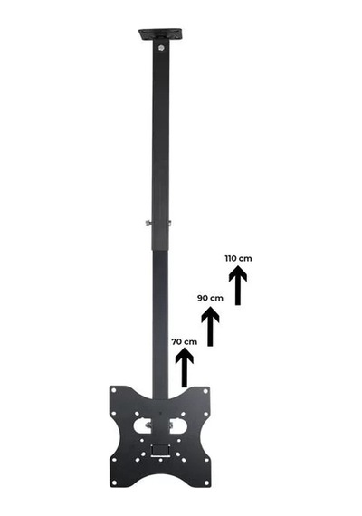 Hubrendy Sh Powermaster Pm-32 Led/lcd/plazma 70-90-110 Cm Dar Ağız 45 Derece Açılı Tavan Tv Askı Apa
