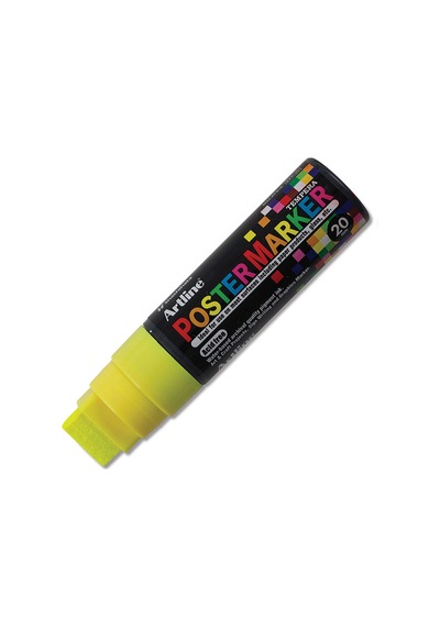 Poster Markörü Uç:20,0mm Fosforlu Sarı Fosforlu Sarı